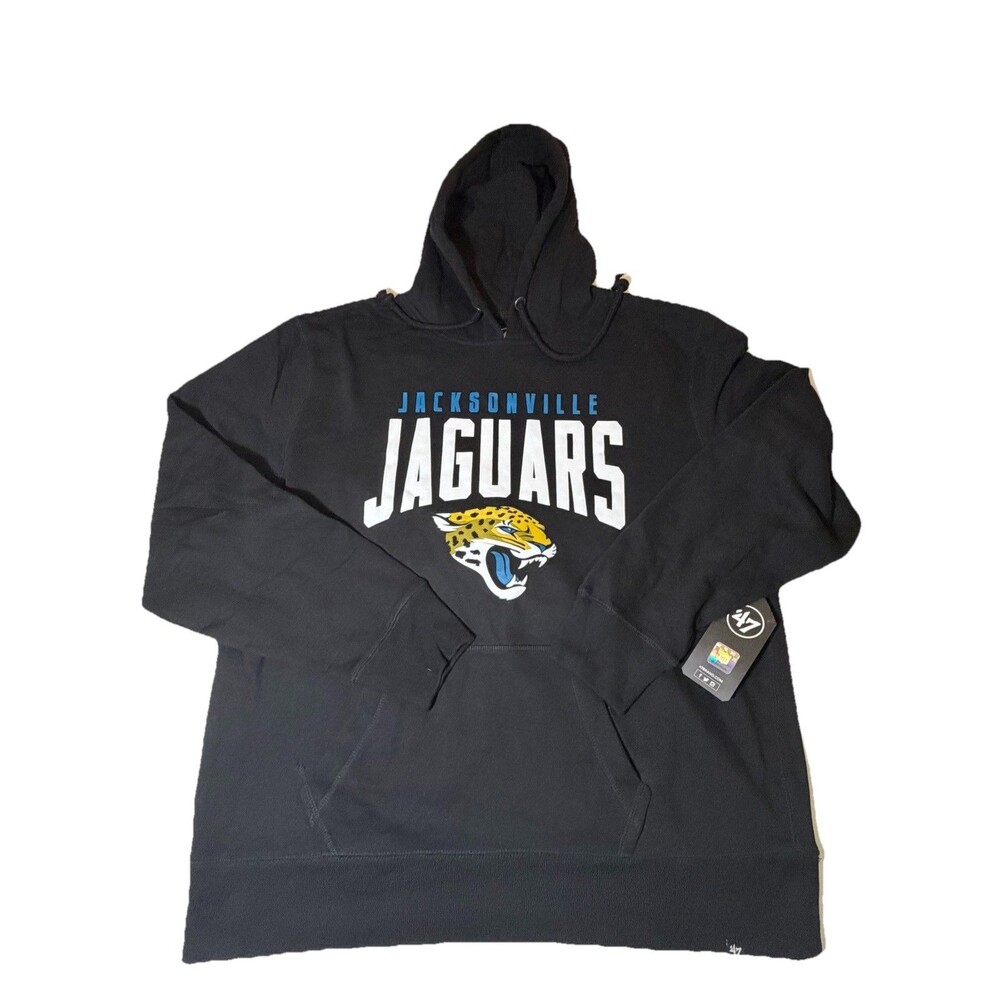 New Jacksonville Jaguars Hoodie Mens XXL Black 47 Brand NFL Pullover NWT